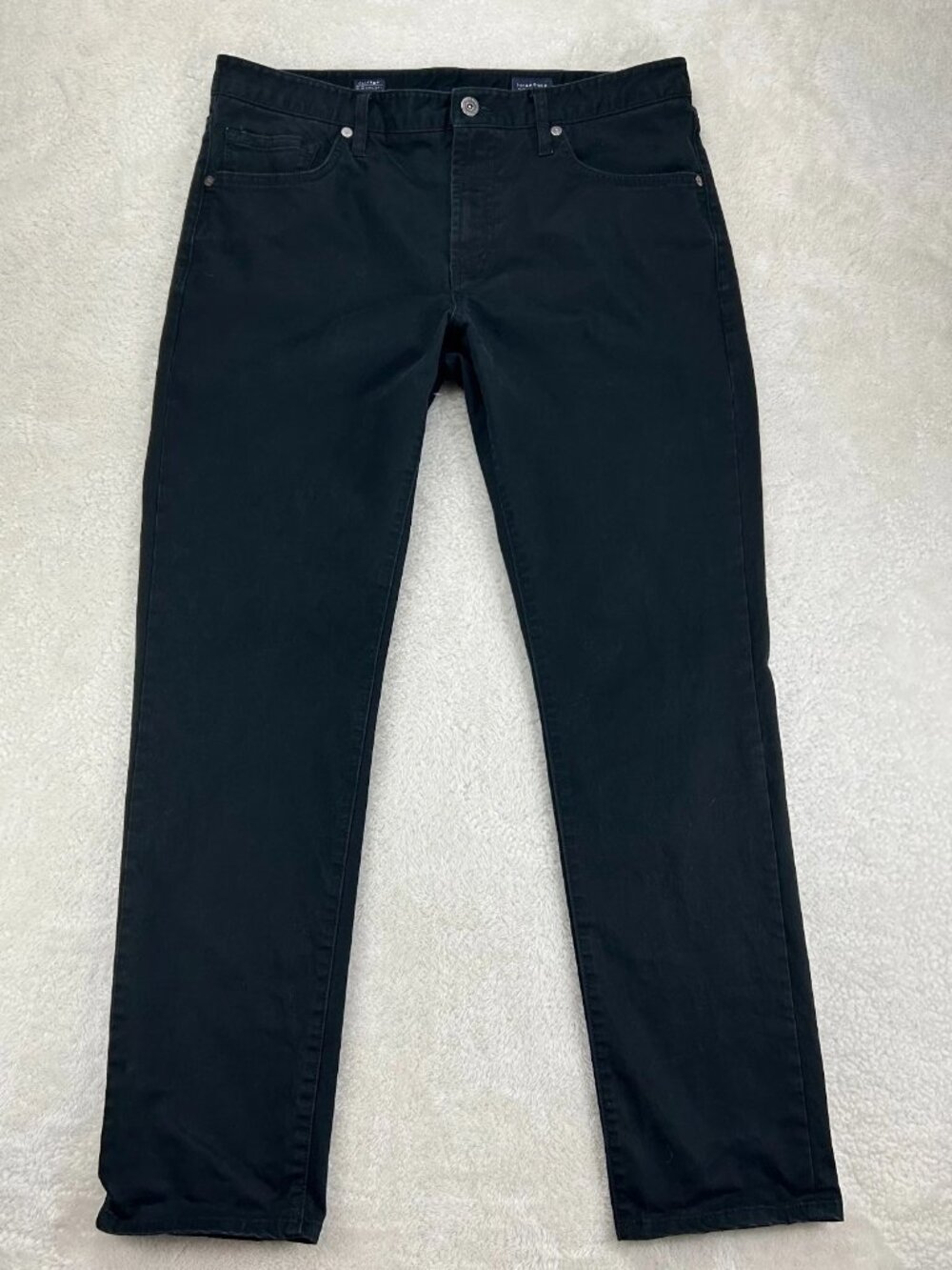 7 Diamonds Clifton Slim Straight Chino Pants Mens 34/32 Black Stretch Flat Front